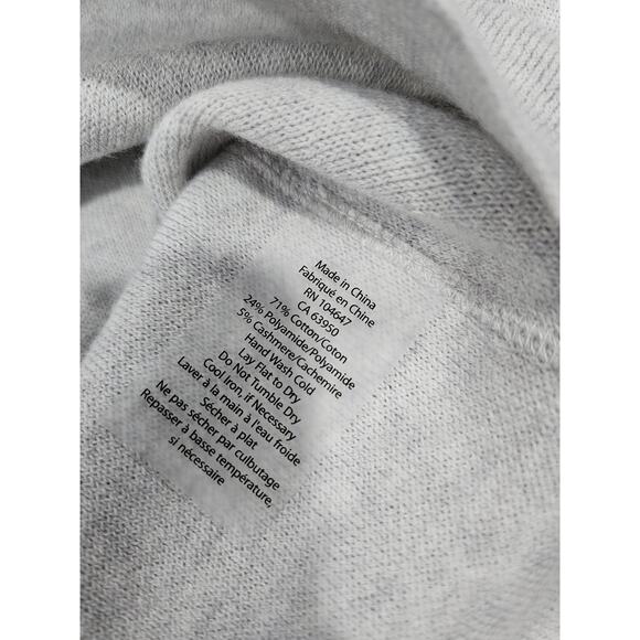 Kinross Cashmere Women's Gray Cotton Blend Full Zip Cardigan Sweater M Neutral - Picture 7 of 10